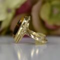 Elongated Tigers Eye Ring in 9ct Gold