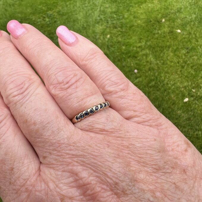 Dainty Sapphire Stacking Ring in 9ct Gold