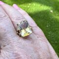Checkerboard Cut Citrine Ring in 9ct Gold