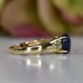 Black Opal & Green Sapphire Ring in 9ct Gold