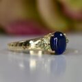 Black Opal & Green Sapphire Ring in 9ct Gold