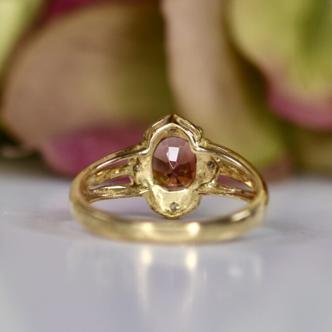 Pink Tourmaline Ring in 9ct Gold