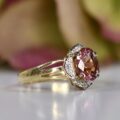 Pink Tourmaline Ring in 9ct Gold