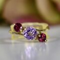 Amethyst and Garnet Ring in 9ct Gold