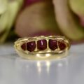 Five Stone Garnet Ring in 9ct Gold