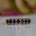 Sapphire Half Eternity Stacking Band in 9ct Gold