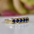 Sapphire Half Eternity Stacking Band in 9ct Gold