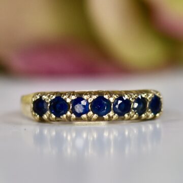Sapphire Half Eternity Stacking Band in 9ct Gold