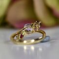 Amethyst and Garnet Ring in 9ct Gold