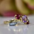 Amethyst and Garnet Ring in 9ct Gold
