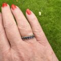 Sapphire Half Eternity Stacking Band in 9ct Gold