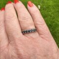 Sapphire Half Eternity Stacking Band in 9ct Gold