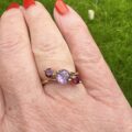 Amethyst and Garnet Ring in 9ct Gold