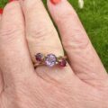 Amethyst and Garnet Ring in 9ct Gold